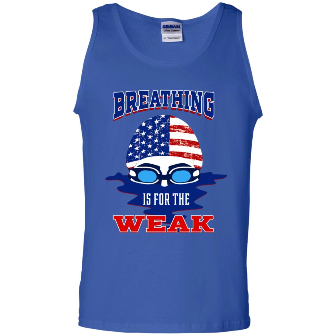 Breathing Is For The Weak Swimmer Gift Shirt Royal