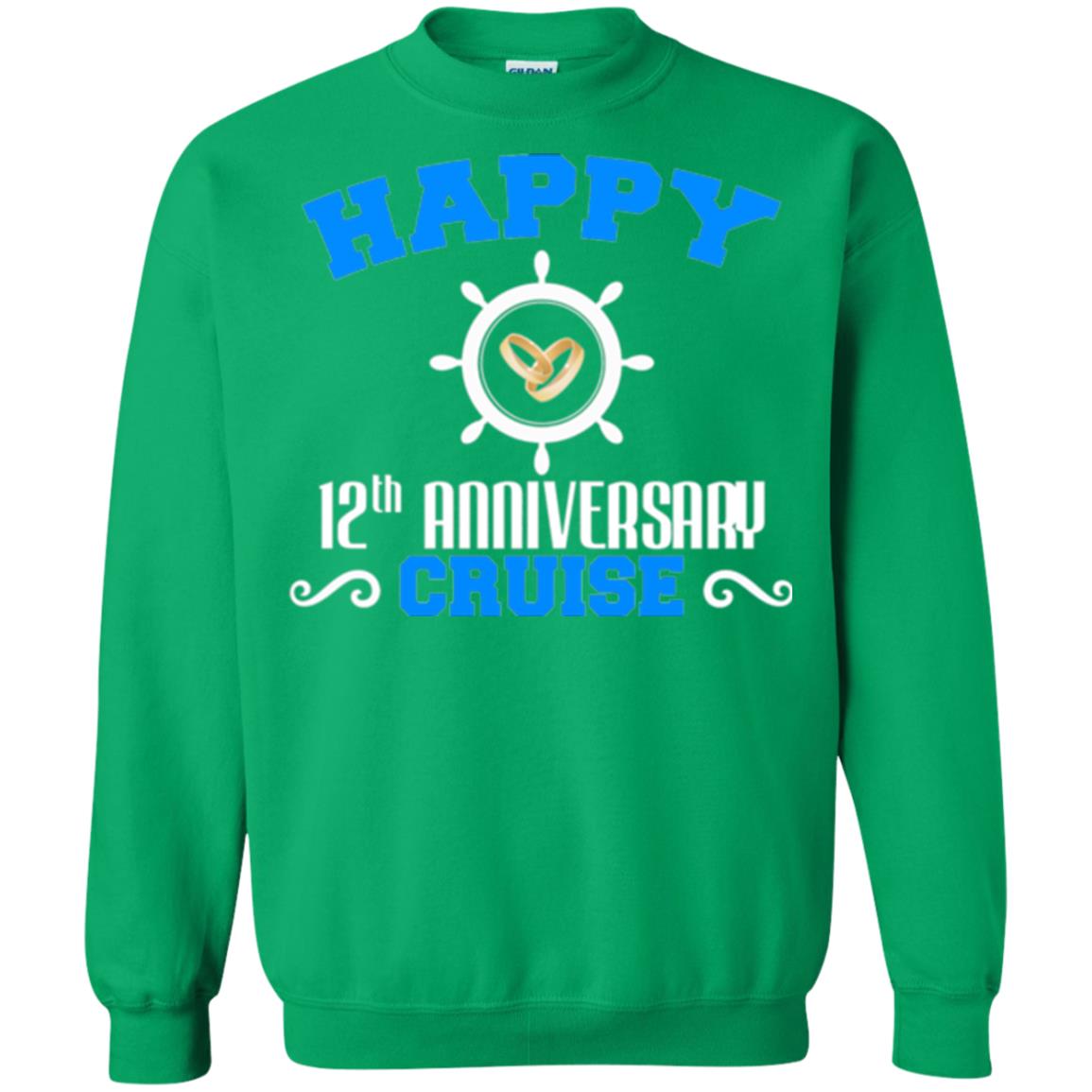 12th Anniversary T-shirt For Cruise Lover Gift For Couple Irish Green