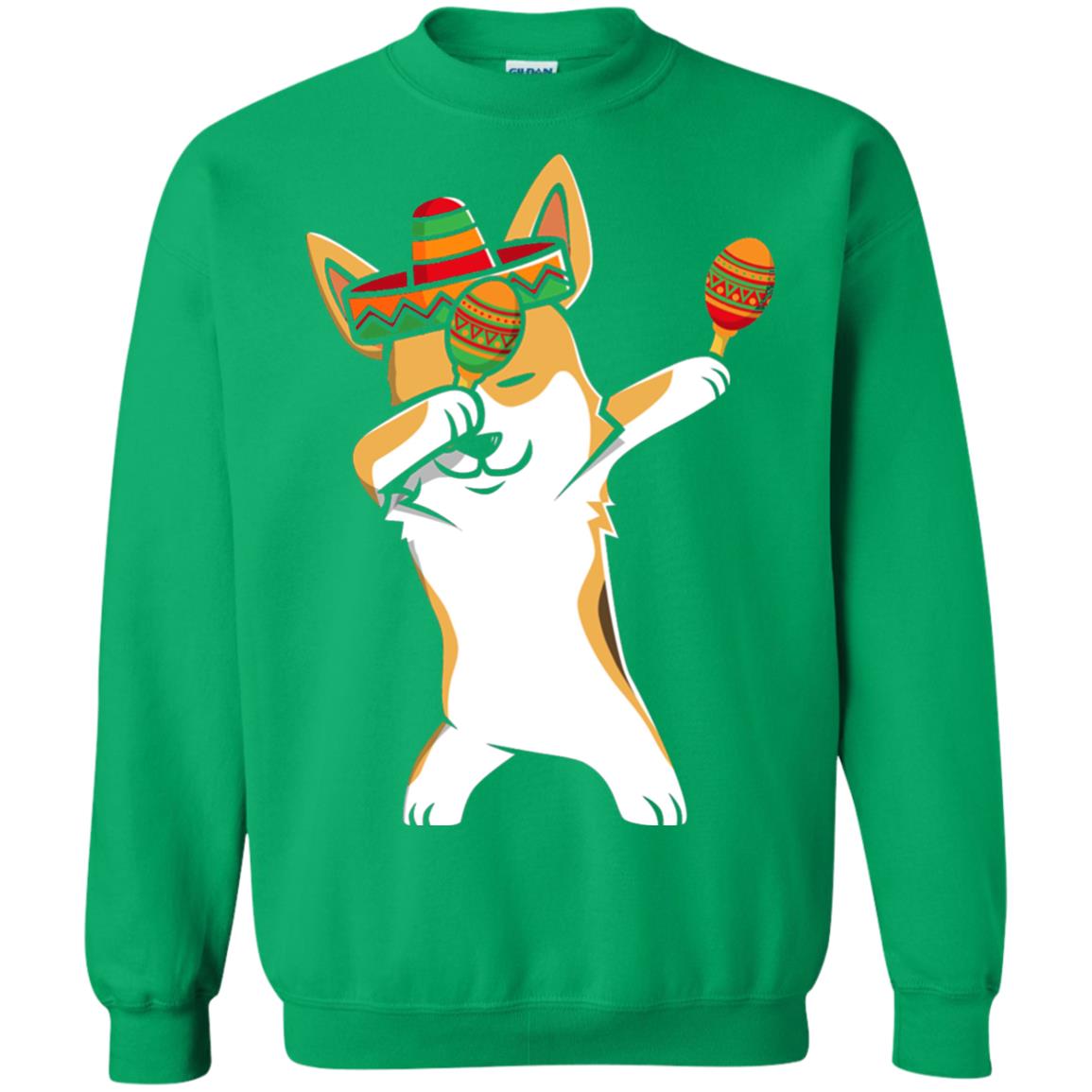 Dabbing Corgi Funny Cinco De Mayo T-shirt Irish Green