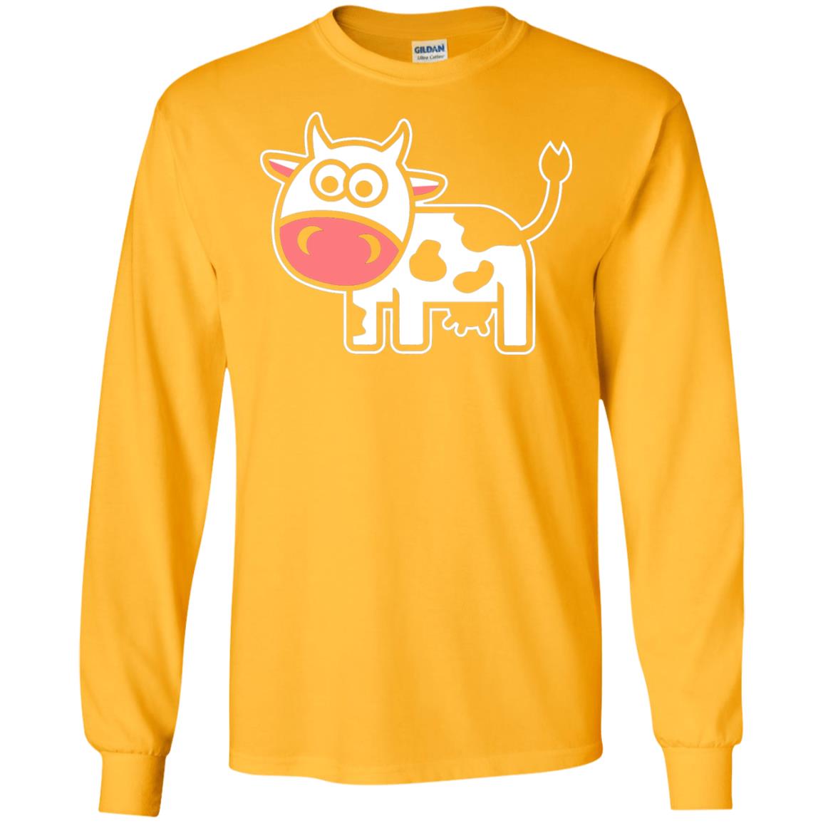 Cute Comic Cow Lover T-shirt Gold