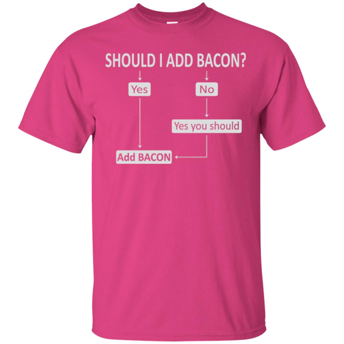 Bacon Lovers T-shirt Shoud I Add Bacon Heliconia