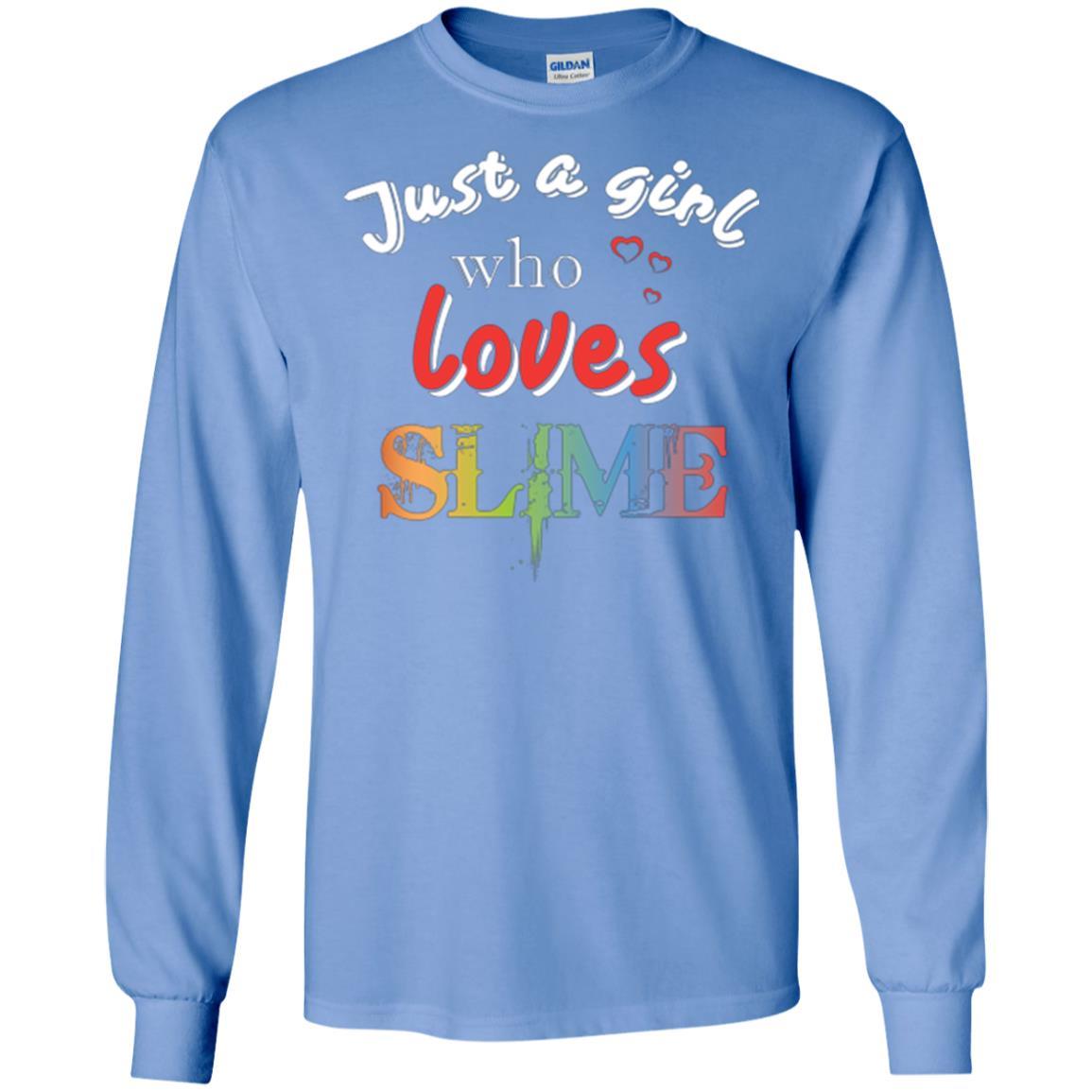 Slime Lovers T-shirt Just A Girl Who Loves Slime Carolina Blue