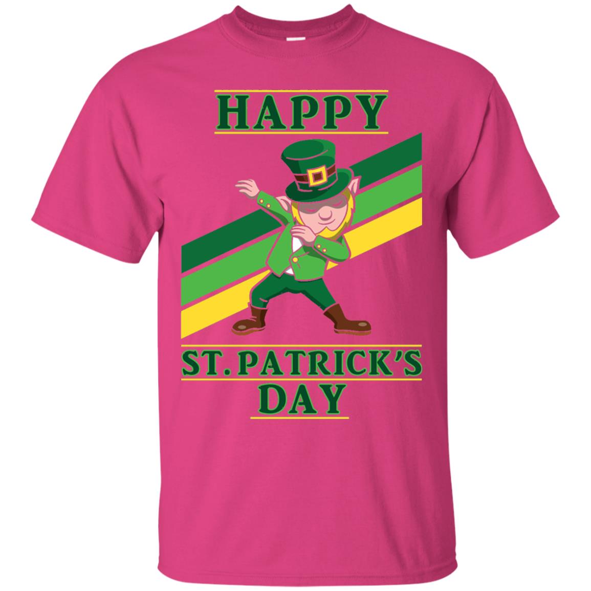 Dabbing Leprechaun Saint Patrick_s Day T-shirt Heliconia