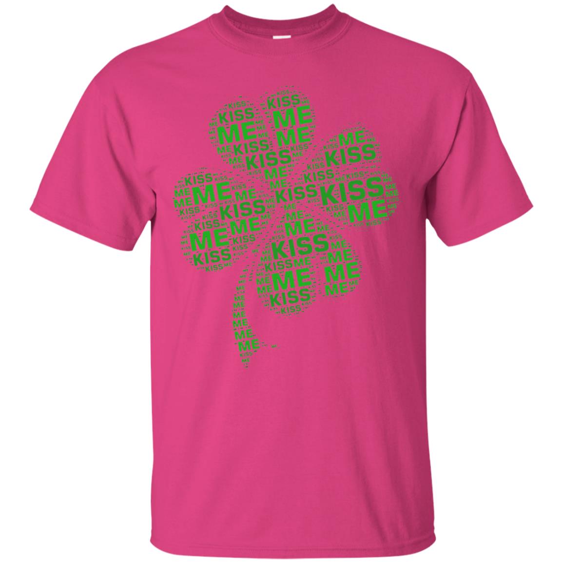 4 Leaf Clover Kiss Me Fun St. Patrick_s Day T-shirt Heliconia