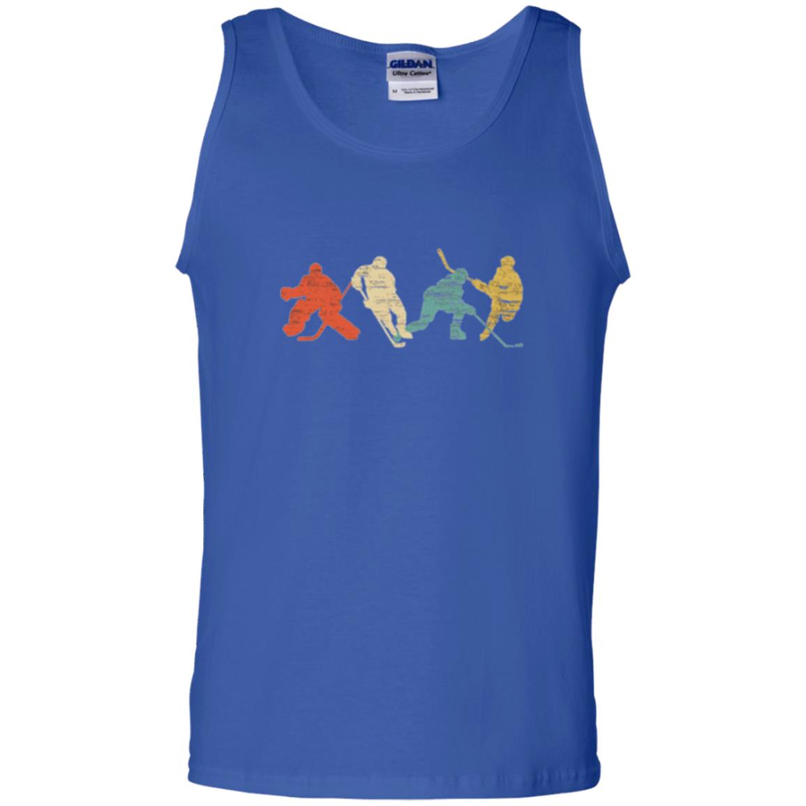 Classic Vintage Style Ice Hockey T-shirt Royal