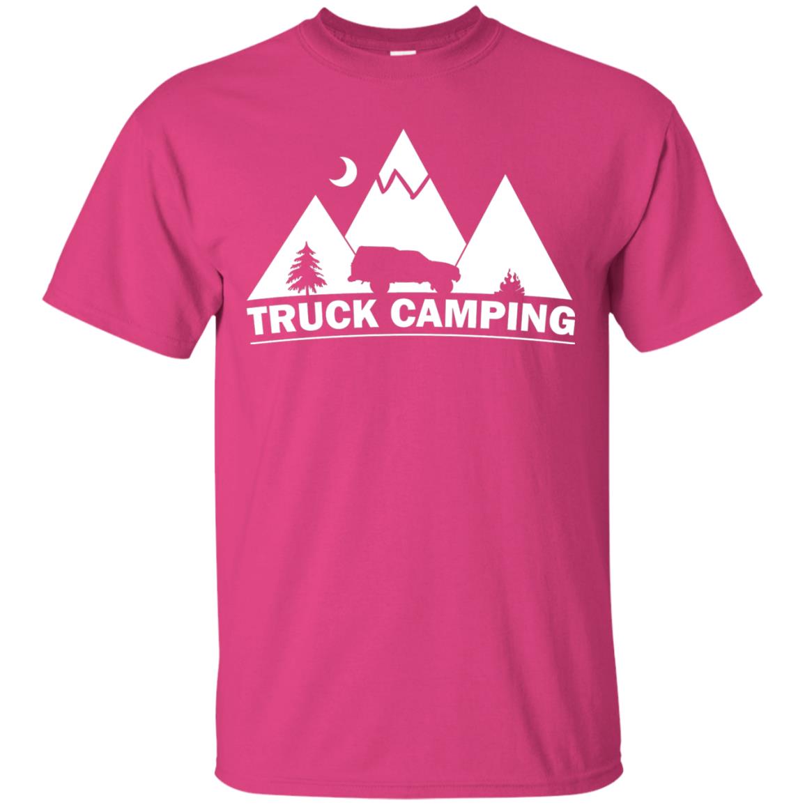 Truck Camping Night Landscape And Adventures T-shirt Heliconia