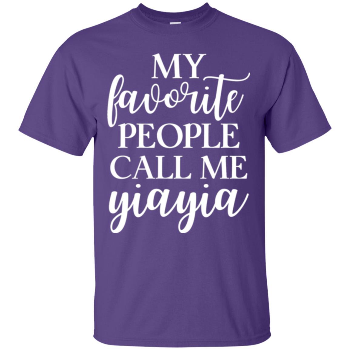Nana T-shirt My Favorite People Call Me Yiayia Purple