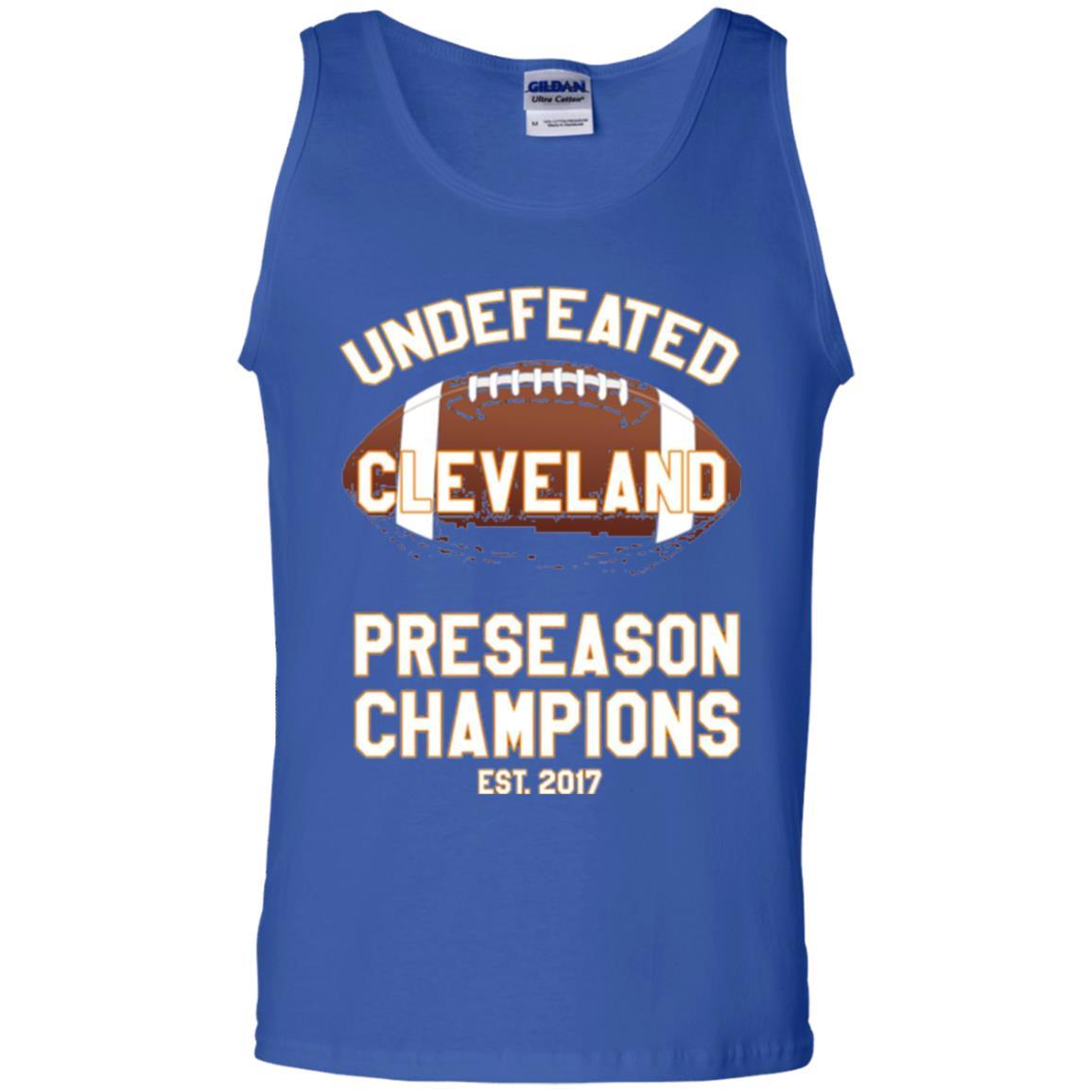 Football T-shirt Cleveland Football Undefeated Preseason Champion Royal