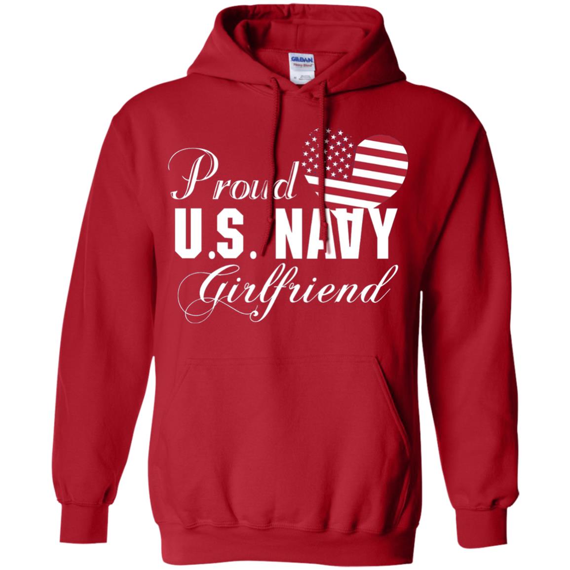 Pride U.s. Army Shirt Proud Navy Girlfriend Heart Red