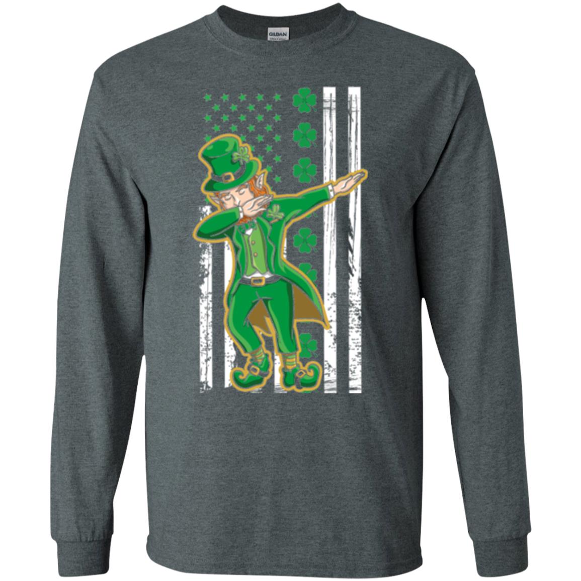 Dabbing Leprechaun St. Patrick's Day T-shirt Dark Heather
