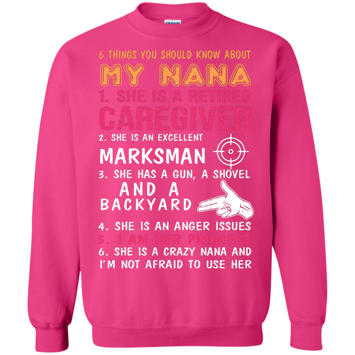 Family T-Shirt 6 Things You Should Know About My Nana Heliconia
