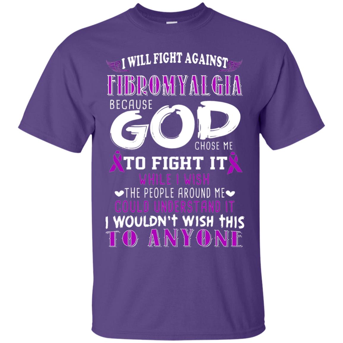 Fibromyalgia Awareness Shirt I Will Fight Against Fibromyalgia Purple