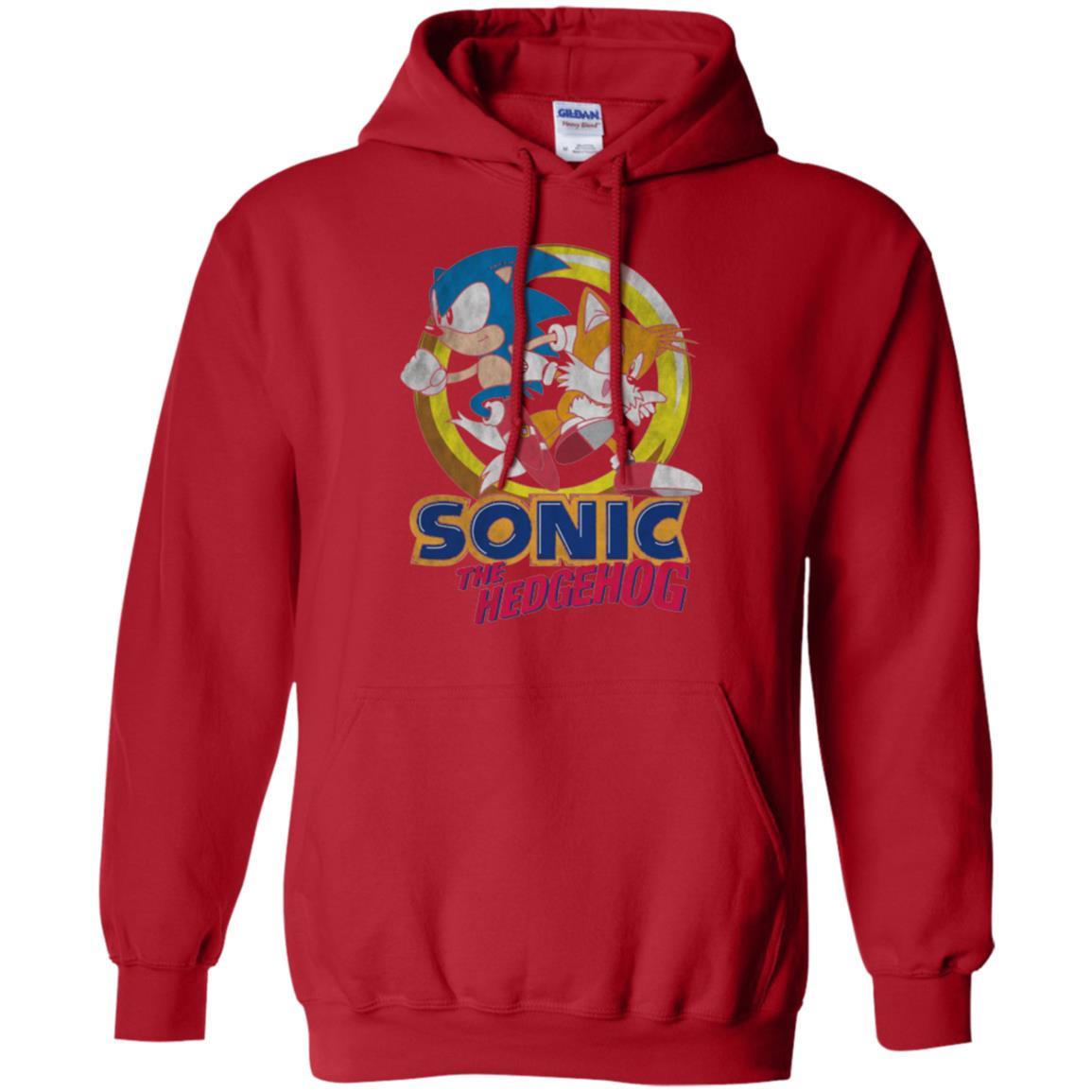 Anime T-shirt Sega Sonic The Hedgehog Red