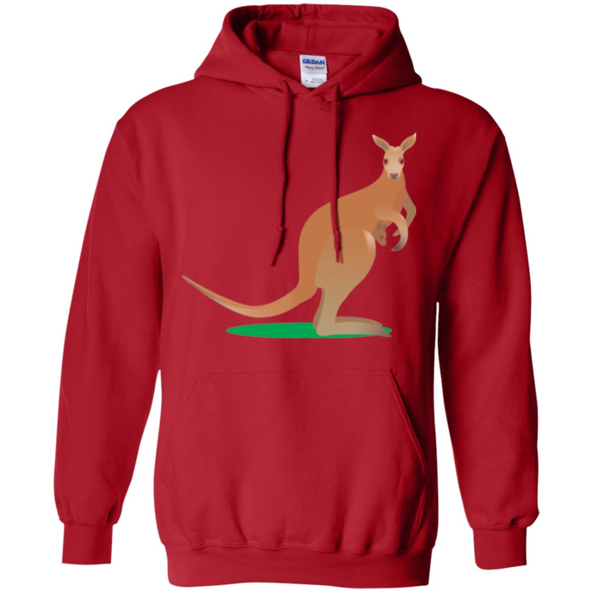 Mom Baby Kangaroo In Pouch Joey T-shirt Red