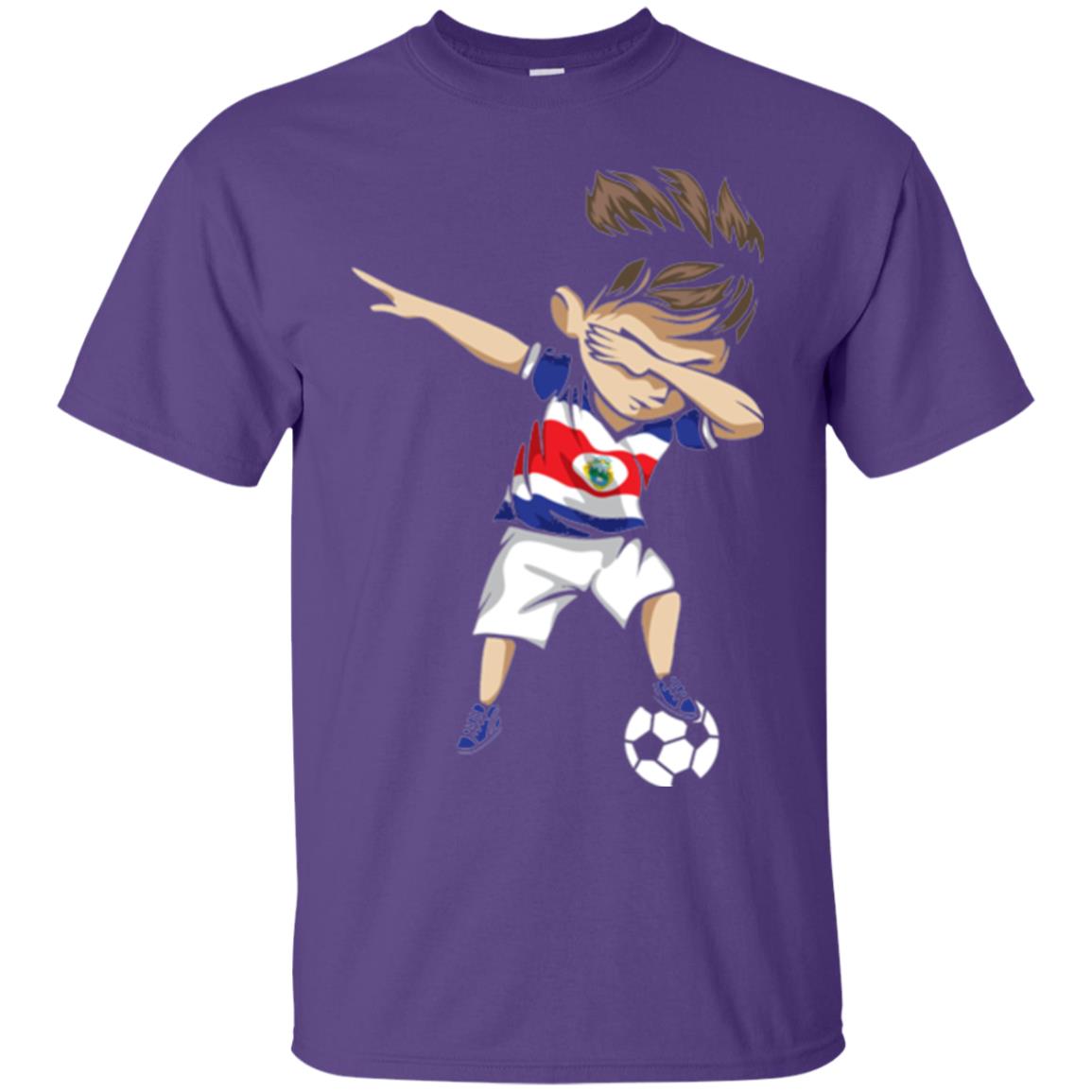 Dabbing Soccer Boy Costa Rica Jersey Football Shirt Purple