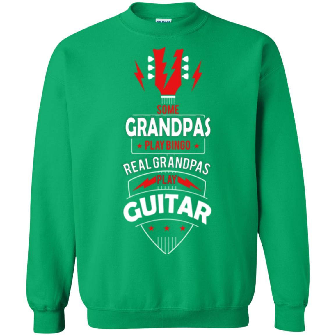 Papa T-shirt Some Grandpas Play Bingo Real Grandpas Play Guitar T-shirt Irish Green