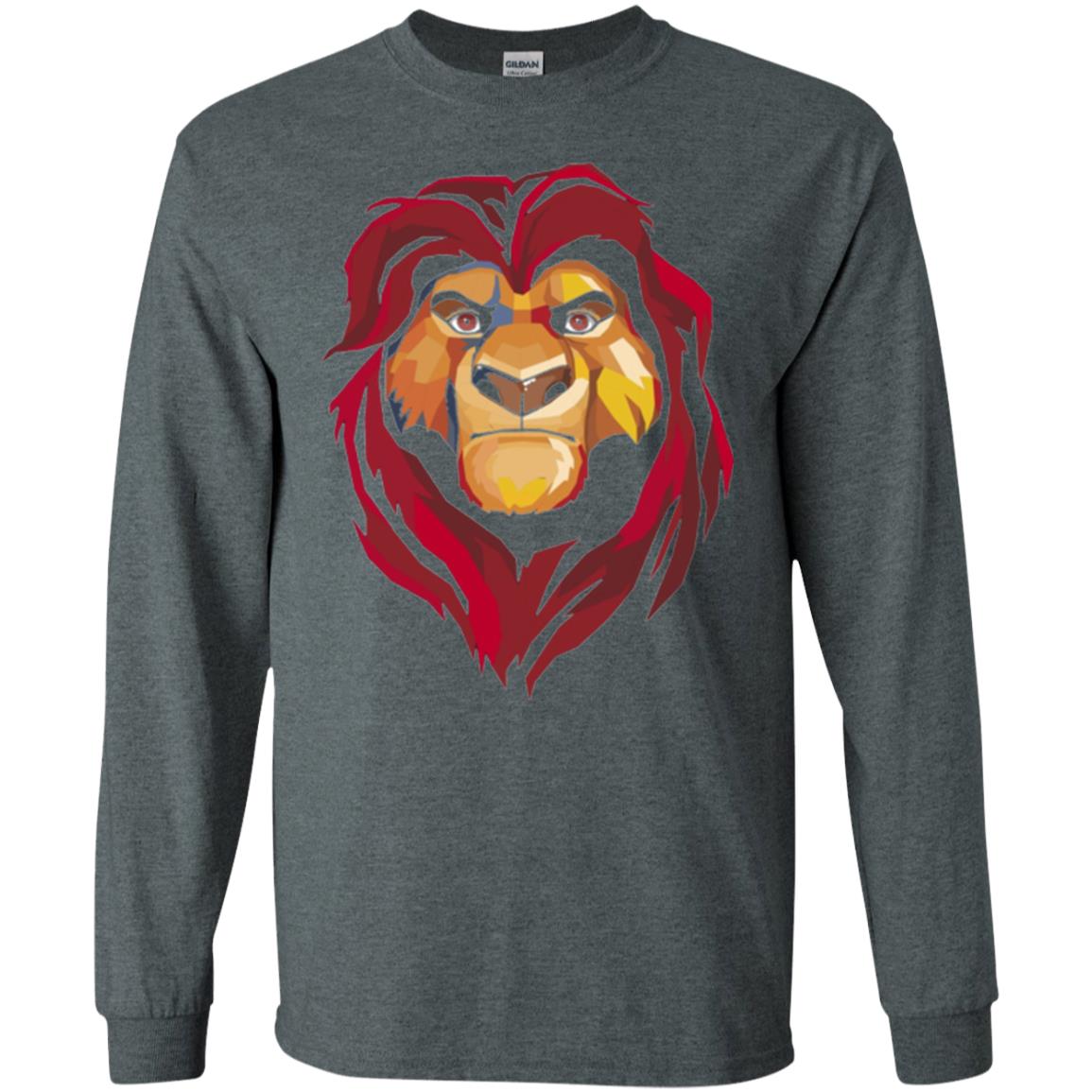 Cartoon Lover T-shirt Lion King Mufasa Geometrics Graphic Dark Heather