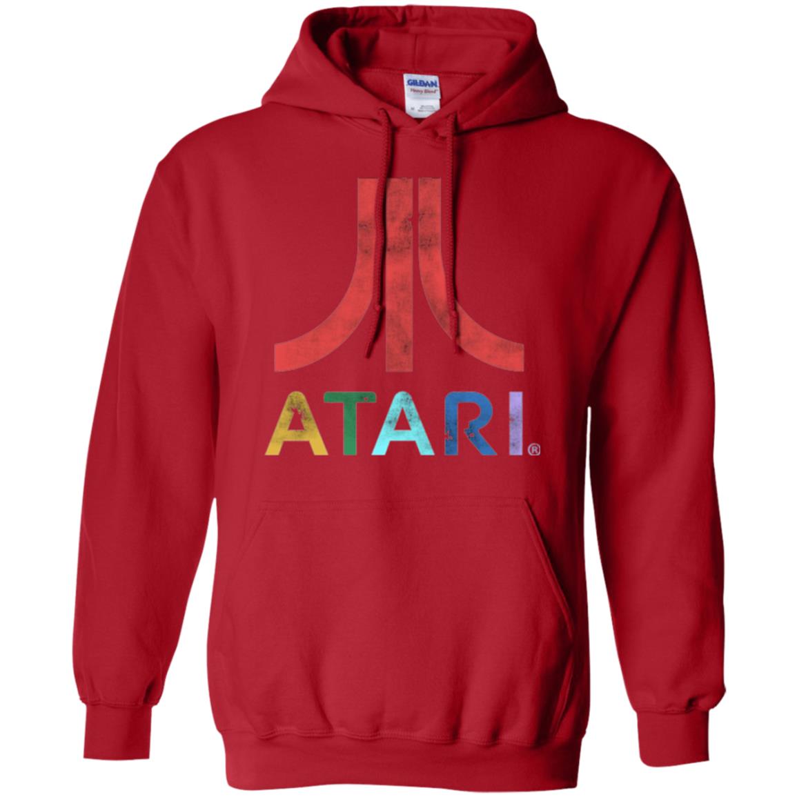 Colorful Retro Atari Gaming Logo T-shirt Red