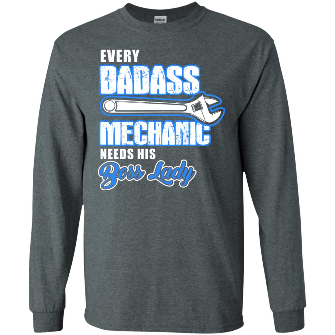 Every Badass Mechanic Needs His Boss Lady Shirt Dark Heather