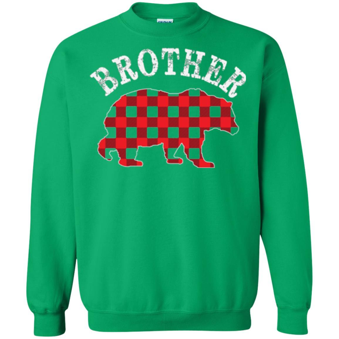 Christmas T-shirt Red Plaid Brother Bear Irish Green