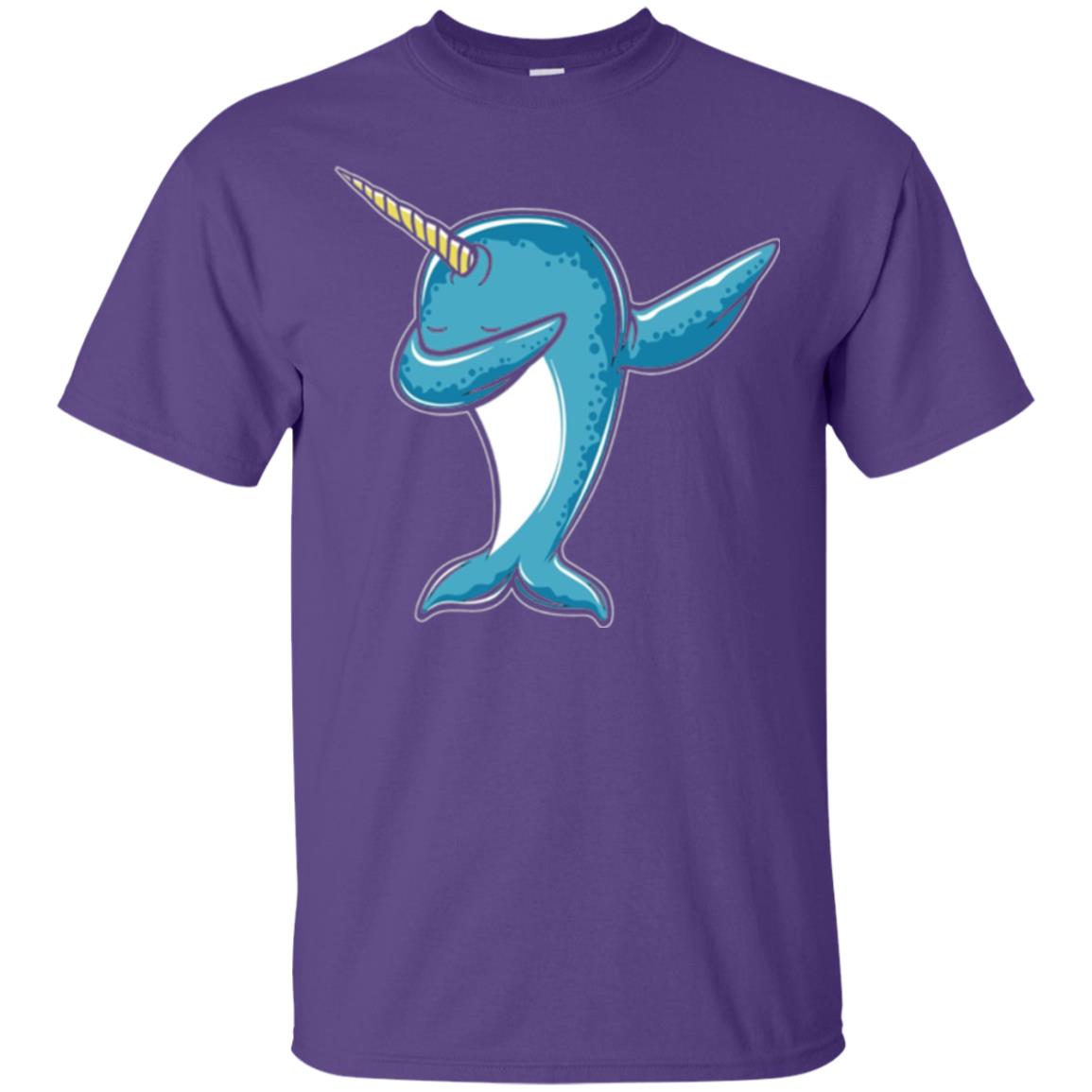 Dabbing Narwhal T-shirt Purple