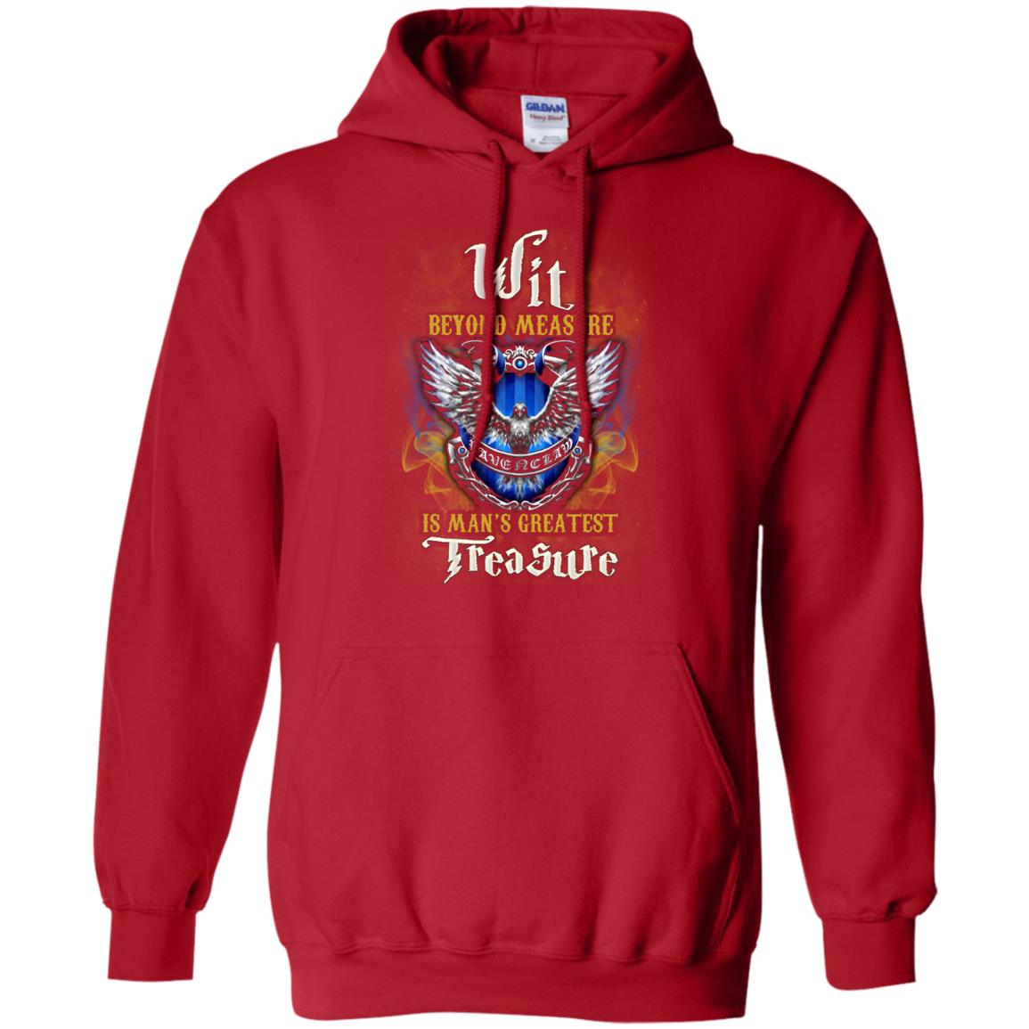 Wit Beyond Measure Is Man's Greatest Treasure Ravenclaw House Harry Potter Fan Shirt Red