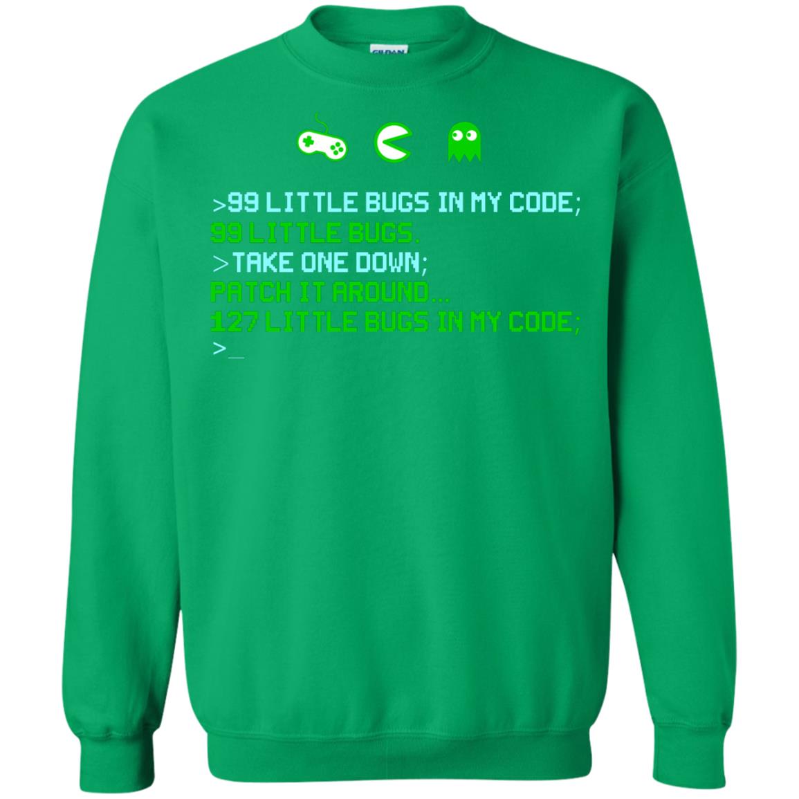 99 Little Bugs In My Code Funny Programmer T-shirt Irish Green