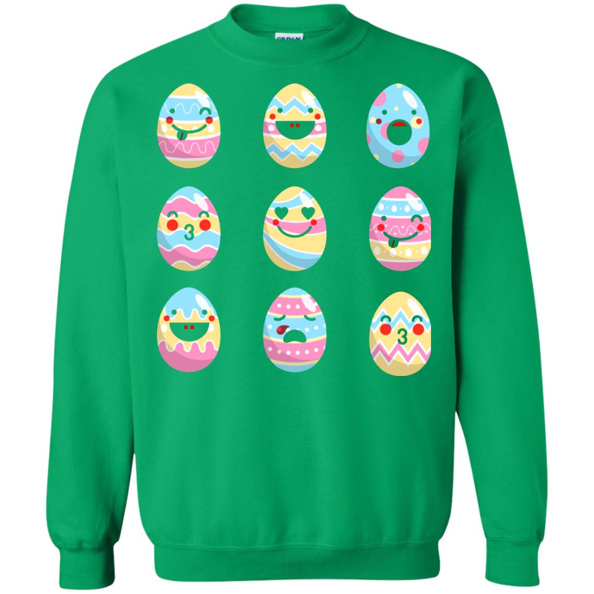 Egg Emoji Easter Happy Egg Hunt For Kids T-shirt Irish Green