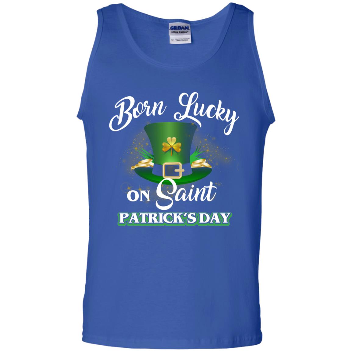 Born Lucky On Saint Patrick's Day T-shirt Royal