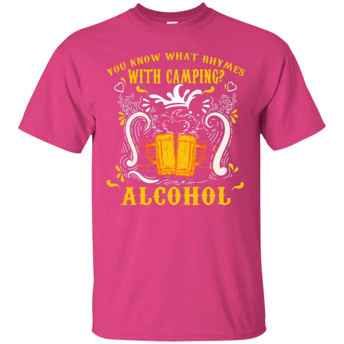 You Know What Rhymes With Camping Alcohol Beer Camping Gift Shirt Heliconia