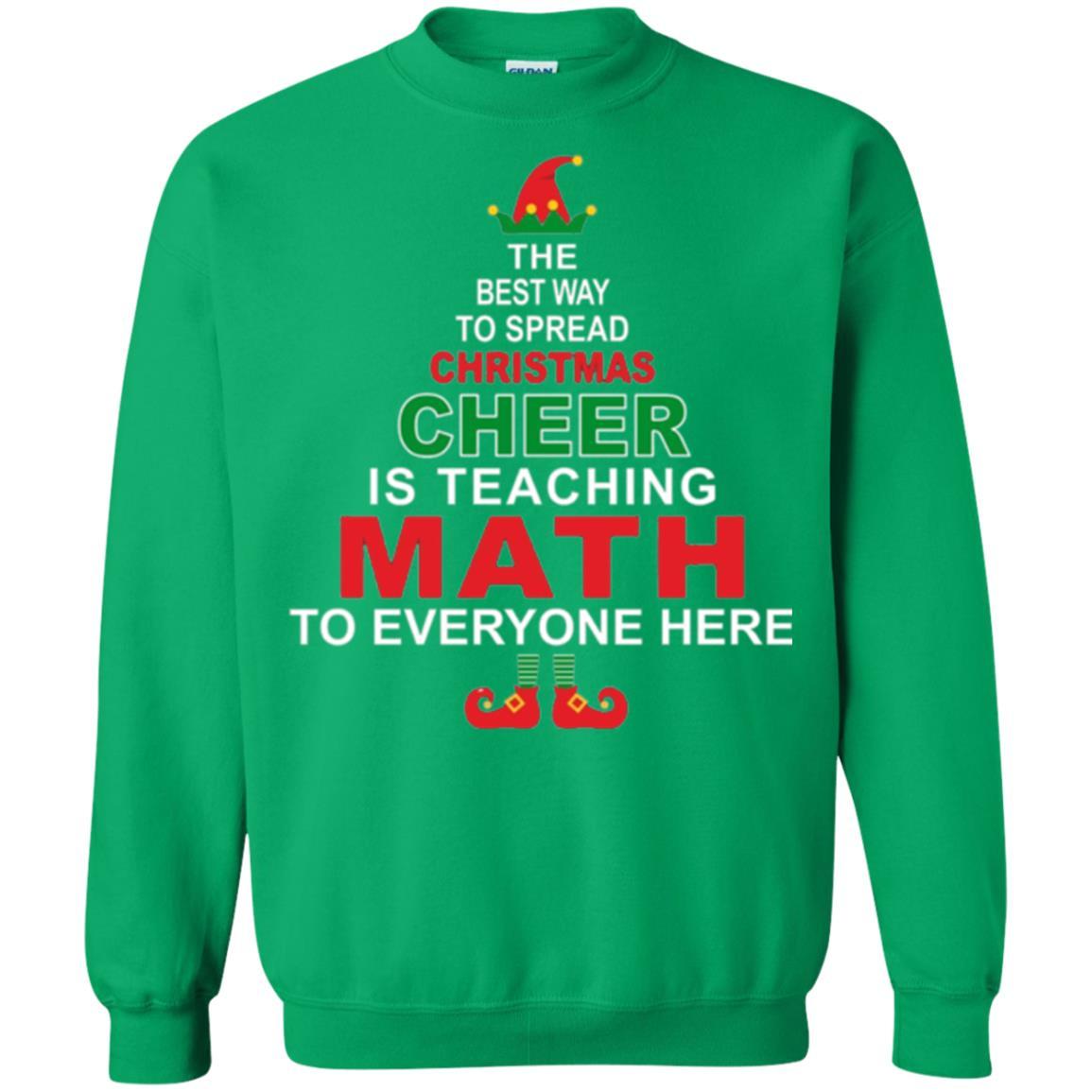 Elf Christmas T-shirt Math Teacher Christmas T-shirt Irish Green