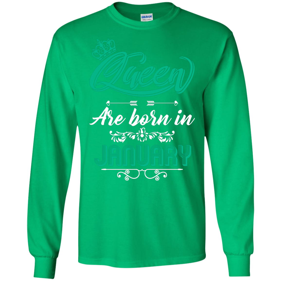 Brithday T-Shirt Queen Are Born In January Irish Green