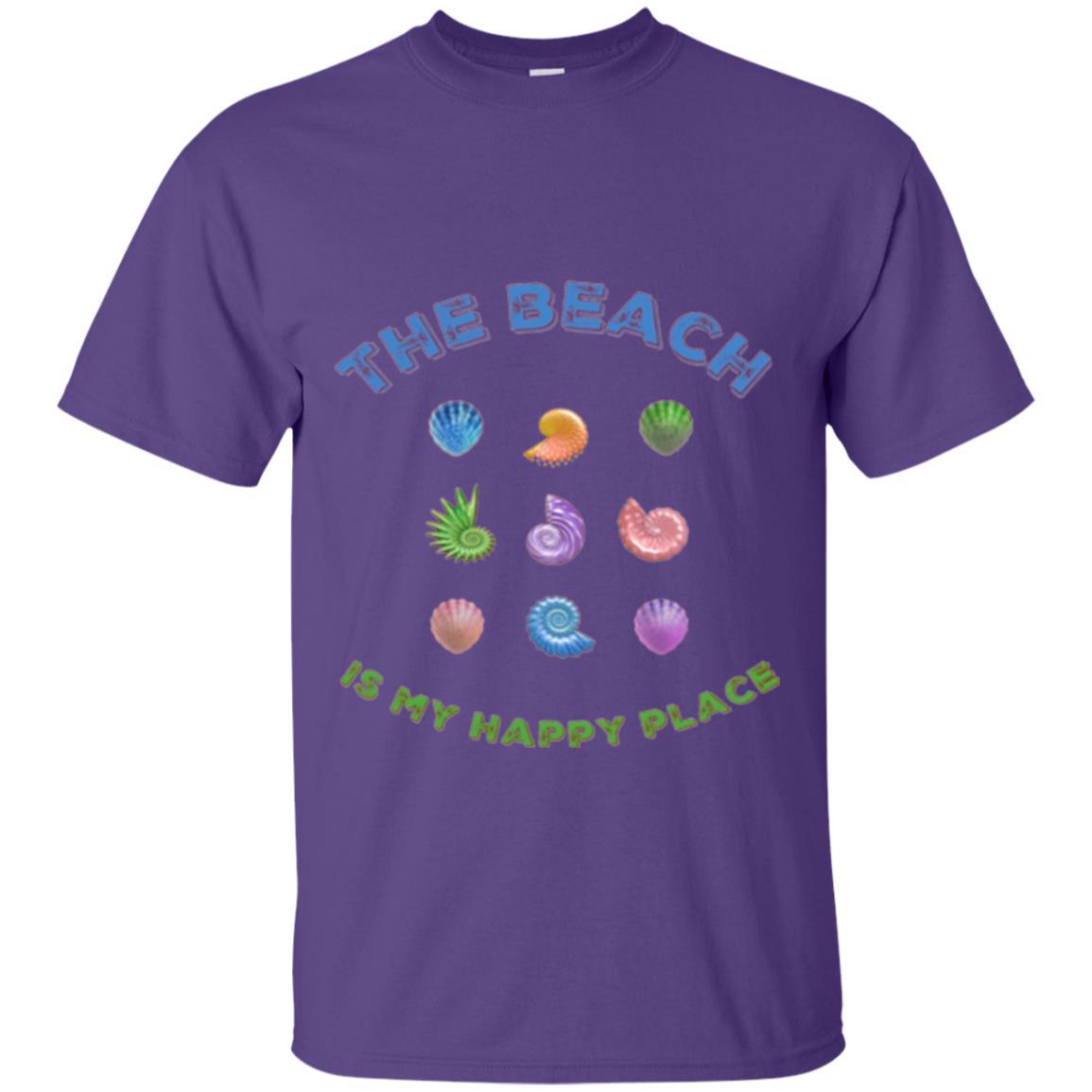 Shell T-shirt The Beach Is My Happy Place Purple