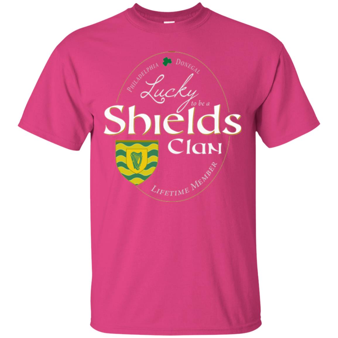 St Patricks Day T-shirt Shields Clan Lucky Lifetime Member T-shirt Heliconia