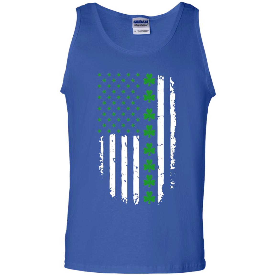 St. Patrick's Day T-shirt Irish American Flag T-shirt Royal