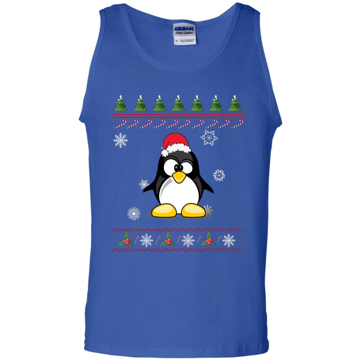 Penguin With Santa Hat Merry X-mas Ugly Christmas Gift Shirt For Mens Womens Kids Royal