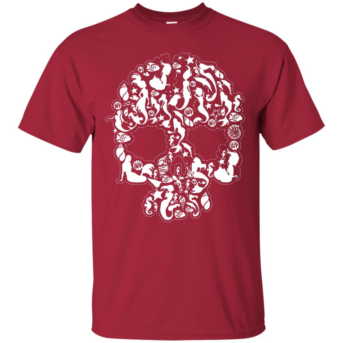 Mermaid Skull T-shirt Cardinal