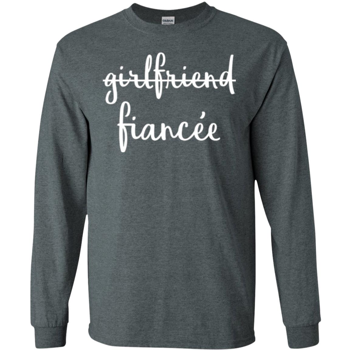 Fiance Engagement Party T-shirt Girlfriend Fiancee Dark Heather