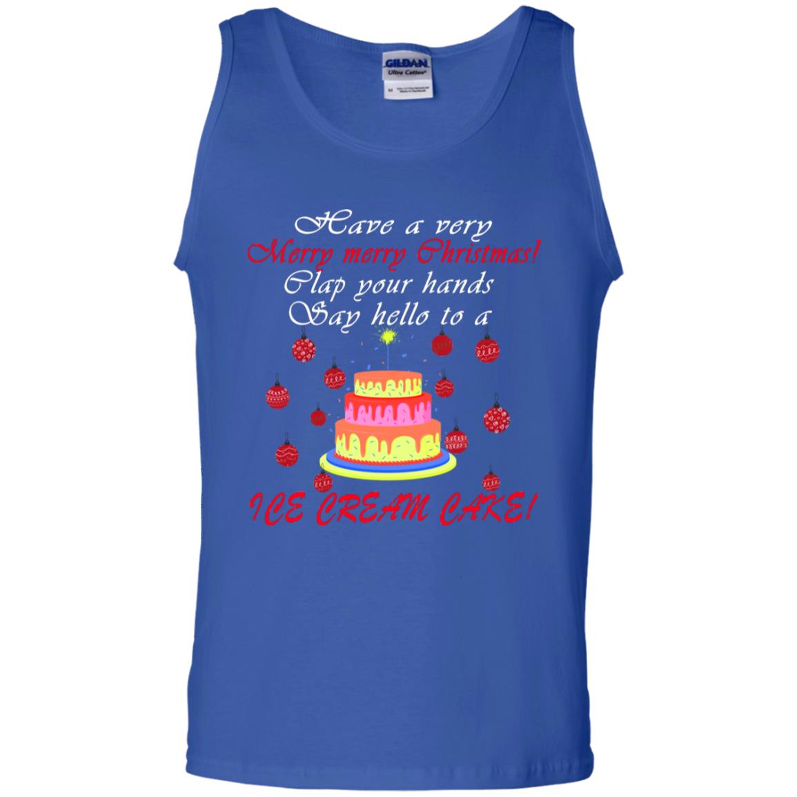 Have A Very Merry Merry Christmas Clap Your Hands Say Hello To A Ice Cream Cake Shirt Royal