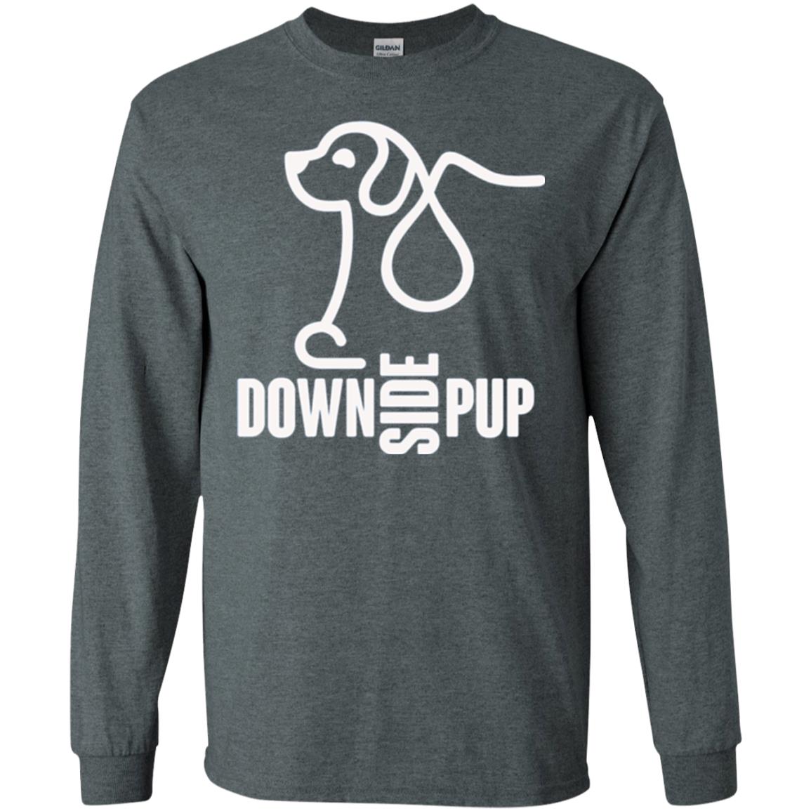 Dog Lover T-shirt Down Side Pup T-shirt Dark Heather