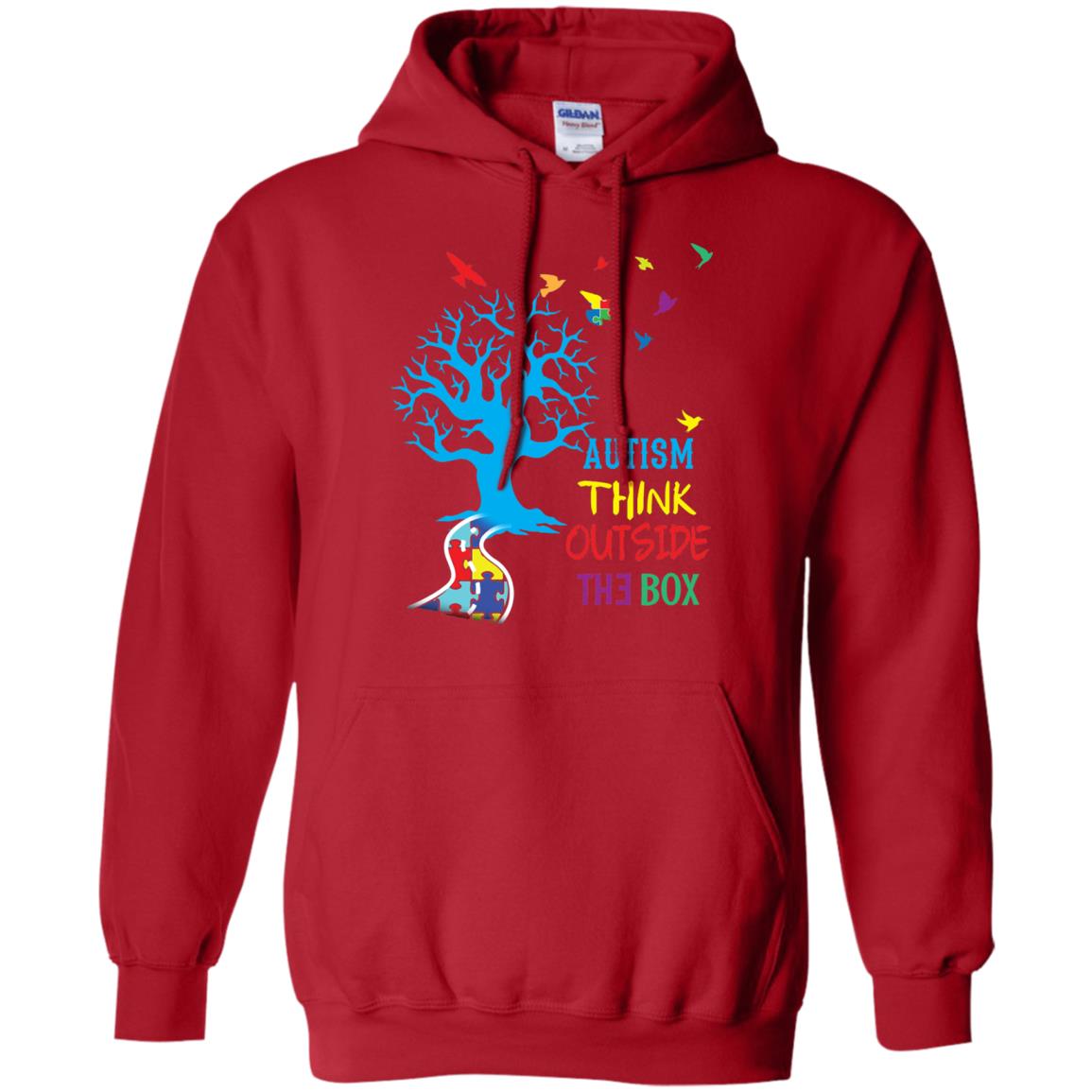Autism Awareness T-shirt Autism Think Outside Red