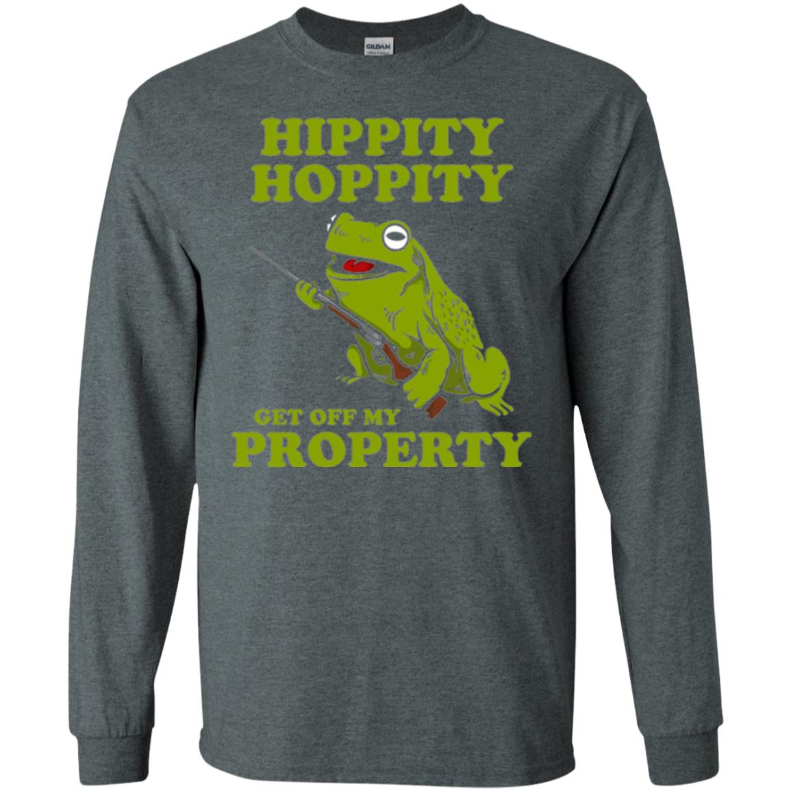 Frog Lover T-shirt Hippity Hoppity Get Off My Property Dark Heather