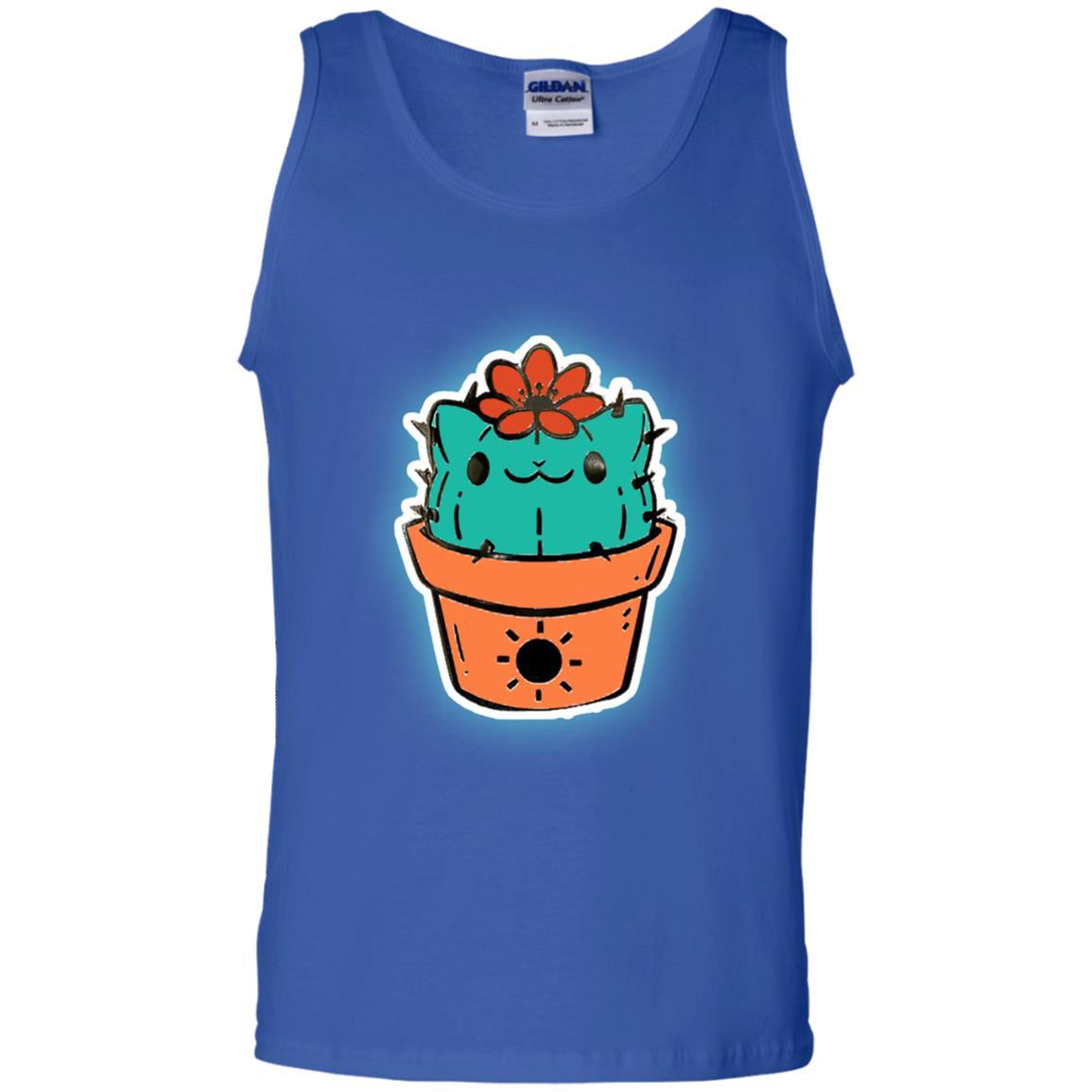Cat Lover T-shirt Cactus Catcus Royal