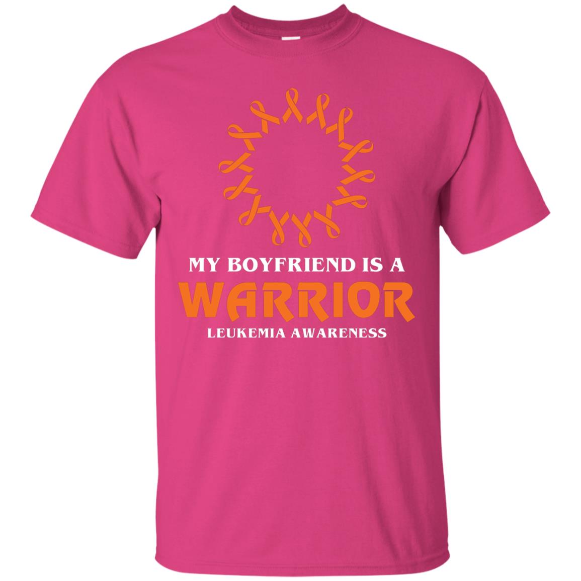 My Boyfriend Is A Warrior Leukemia Awareness T-shirt Heliconia