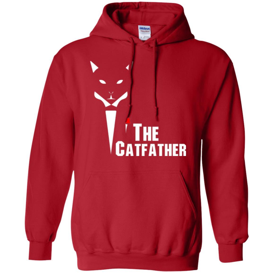 Cat Dad Lover T-shirt The Catfather T-shirt Red