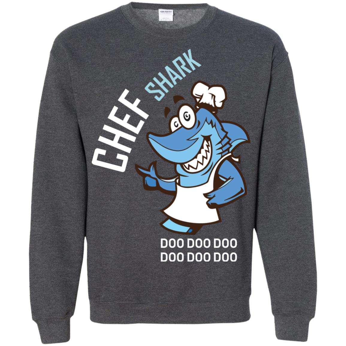 Chef Shark Doo Doo Doo Shirt For Cooker Dark Heather