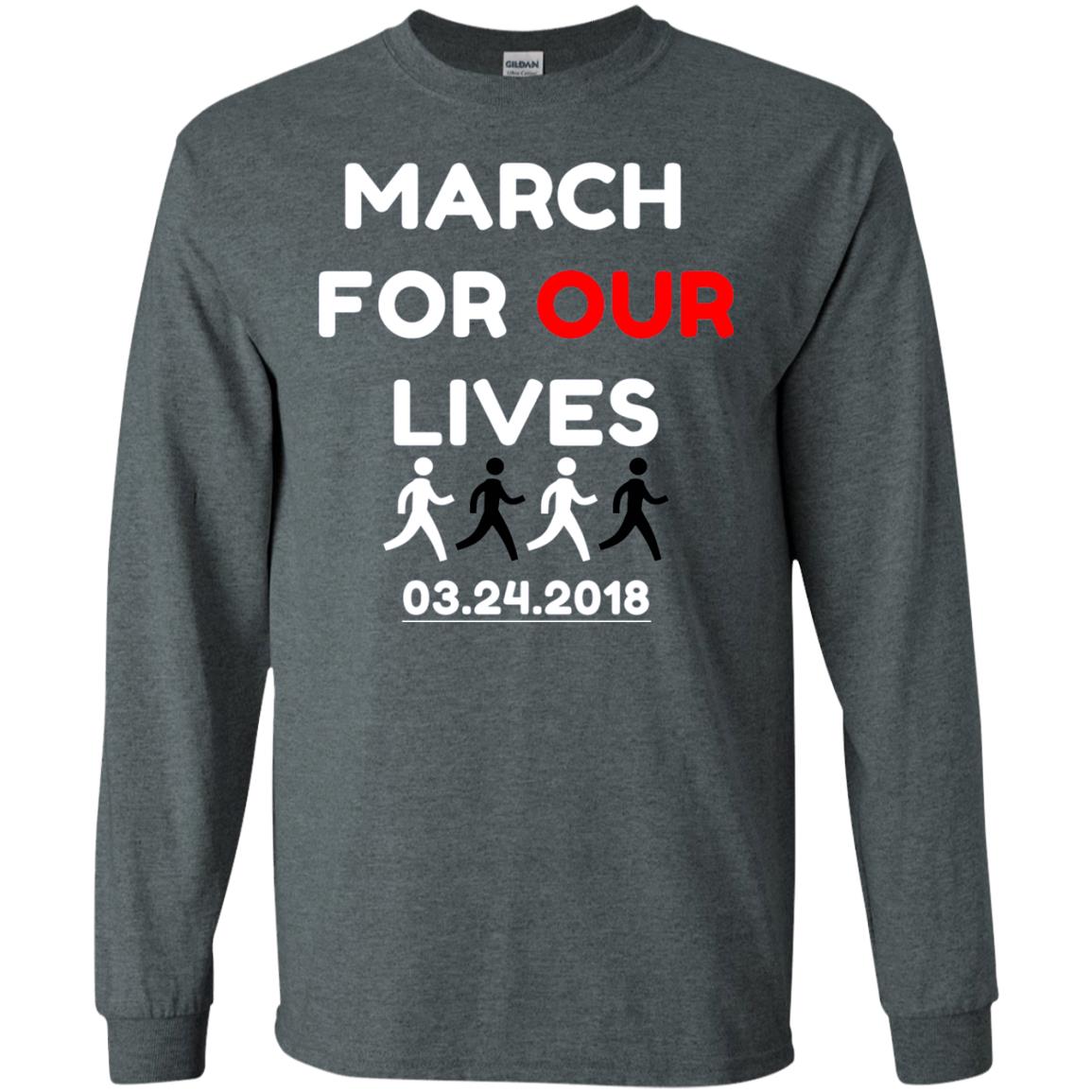 March For Our Lives Gun Control T-shirt Dark Heather