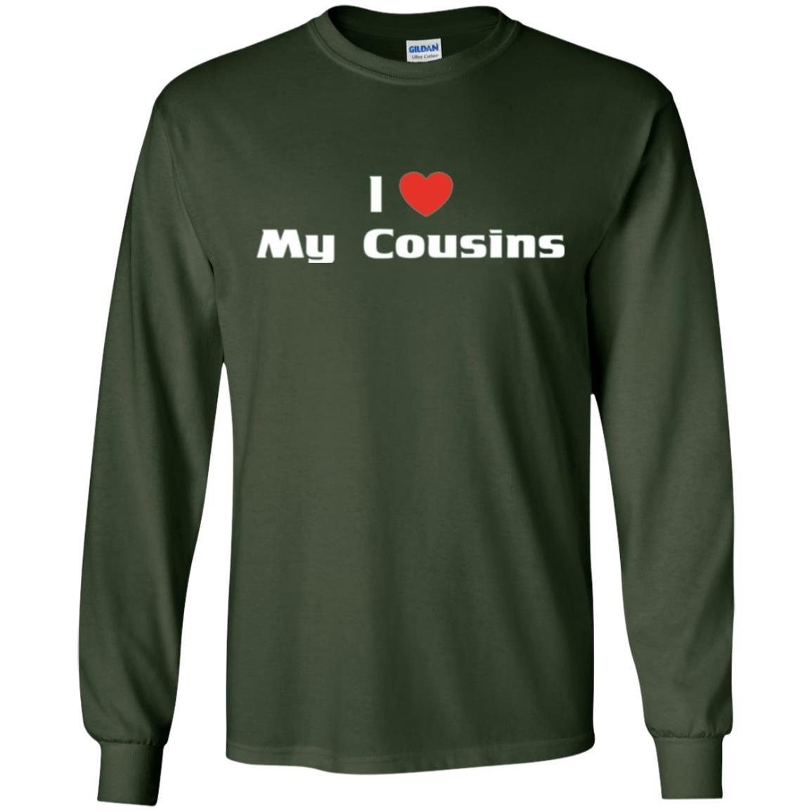 Family T-shirt I Love My Cousins Forest Green