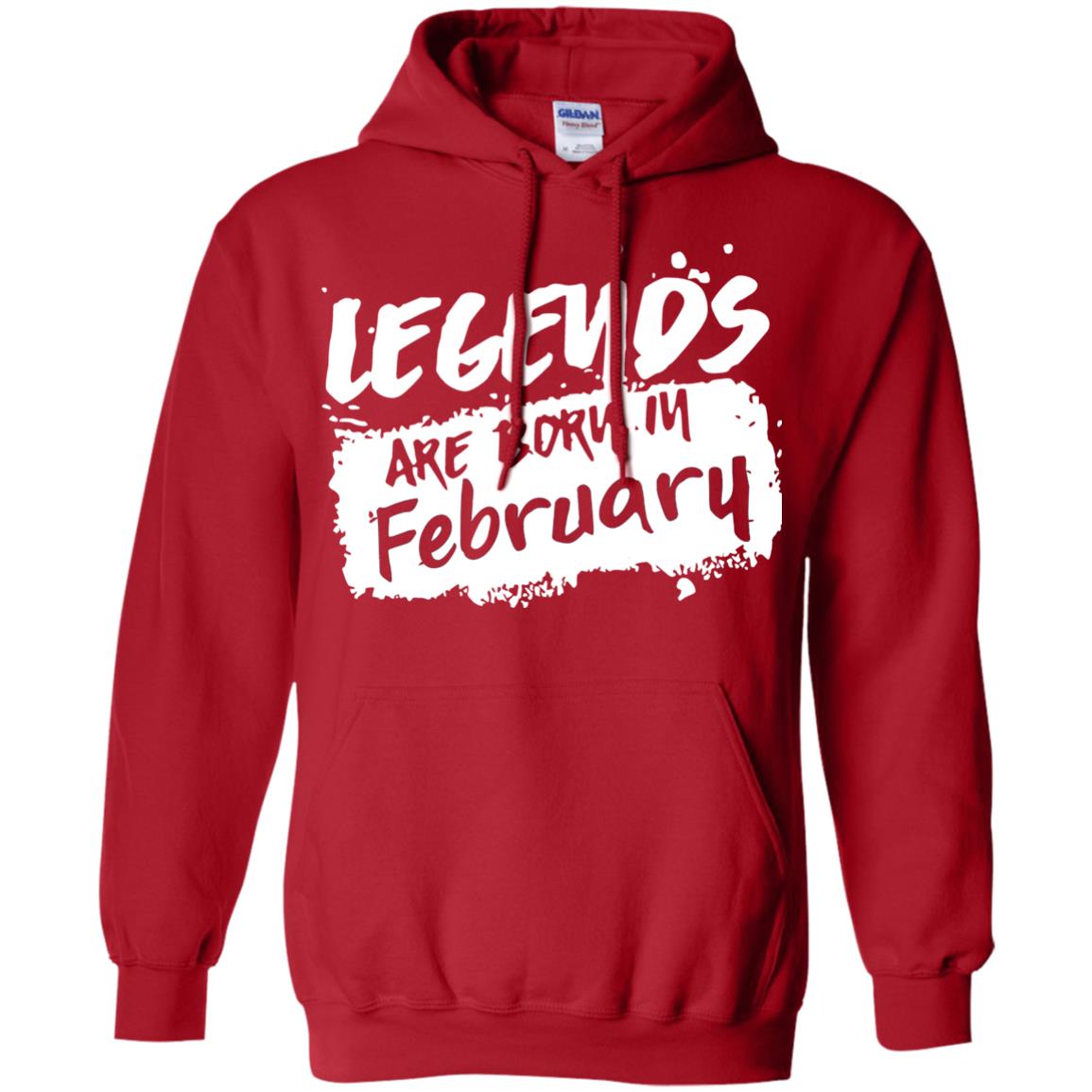February Birthday Shirt Legends Are Born In February Red
