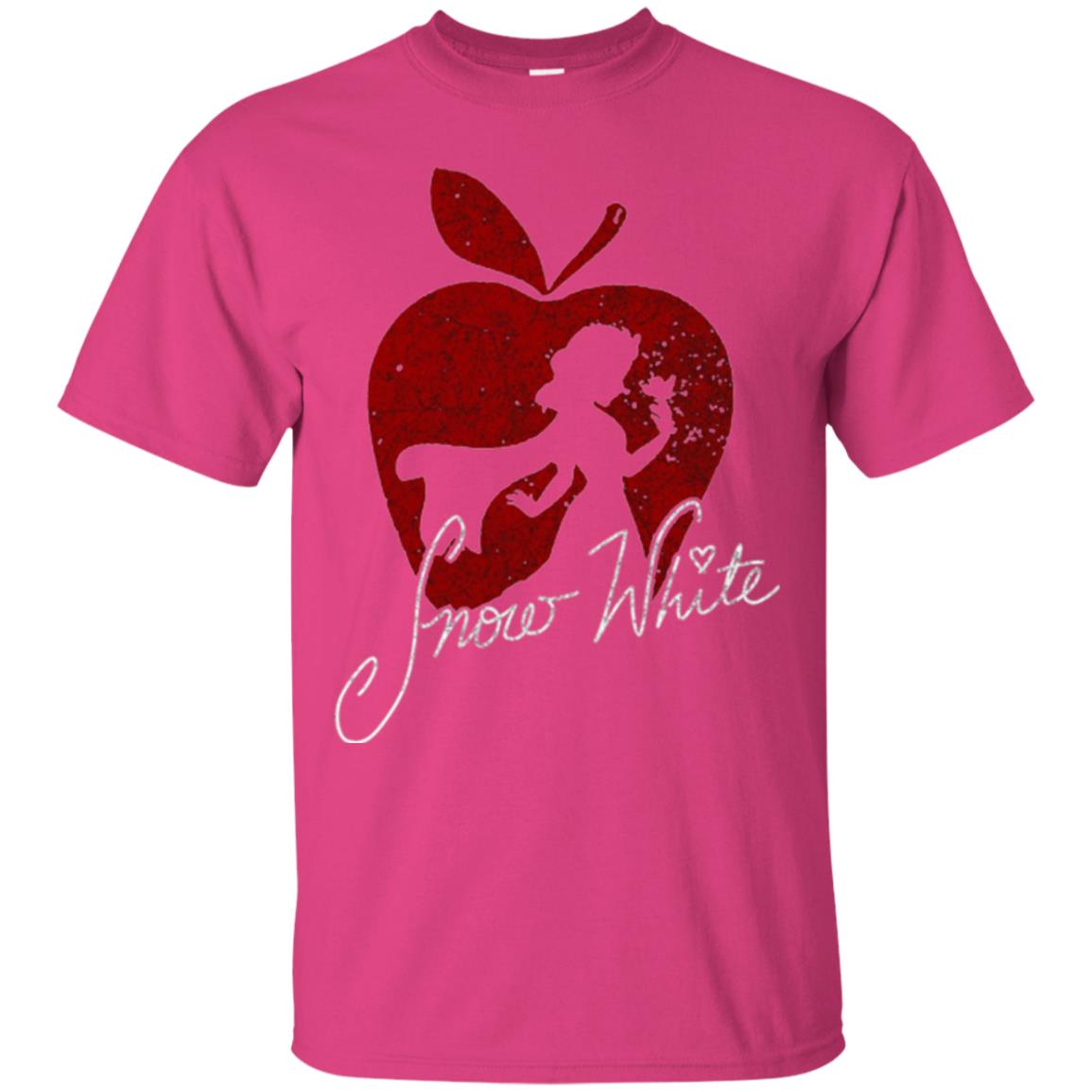 Snow White Apple Silhouette Graphic T-shirt Heliconia